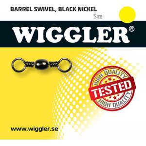 Bild på Wiggler Barrel Swivel Black Nickel (2-10 pack) #2/0 / 56kg (4 pack)