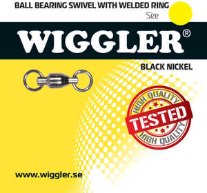 Bild på Wiggler Ball Bearing Swivel Black Nickel (1-2 pack) #2 / 26g (2 pack)