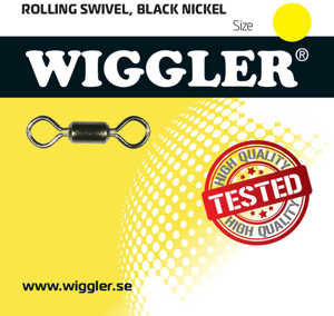 Bild på Wiggler Rolling Swivel Black Nickel (3-10 pack) #12 / 10kg (10 pack)