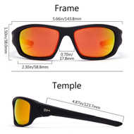 Bild på Bassdash V01 Polarized Sunglasses Matte Black/Red Mirror