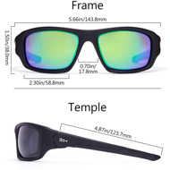 Bild på Bassdash V01 Polarized Sunglasses Matte Black/Green Mirror