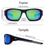 Bild på Bassdash V01 Polarized Sunglasses Matte Black Grey/Green Mirror