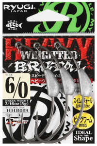 Bild på Ryugi Heavy Weighted Brutal Offset (3 pack) #6/0 - 5 gram