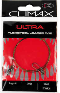 Bild på Climax Ultra Flexsteel Leader 1x19 60cm (2 pack) 15kg