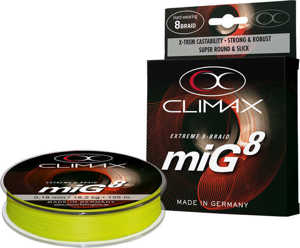 Bild på Climax miG 8 Extreme Braid Fluo Yellow 135m 0,20mm / 19,5kg