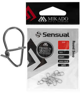 Bild på Mikado Sensual Round Snap Nickel (10 pack) M (8mm/9,5kg)