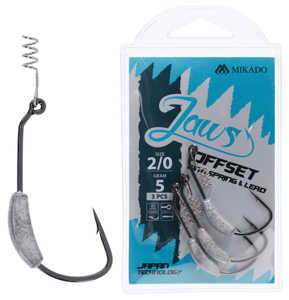 Bild på Mikado Jaws Offset With Screw And Lead (3 pack) #3/0 (5 gram)